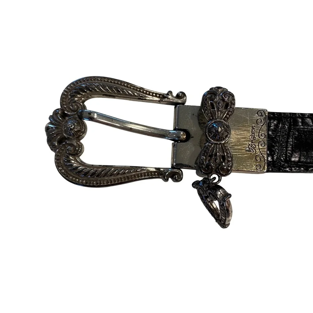 Brighton black croc